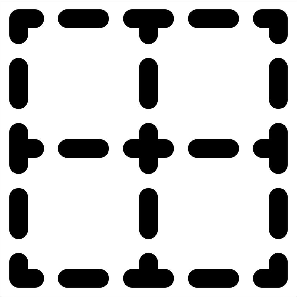 A square with four different shapes on it vector