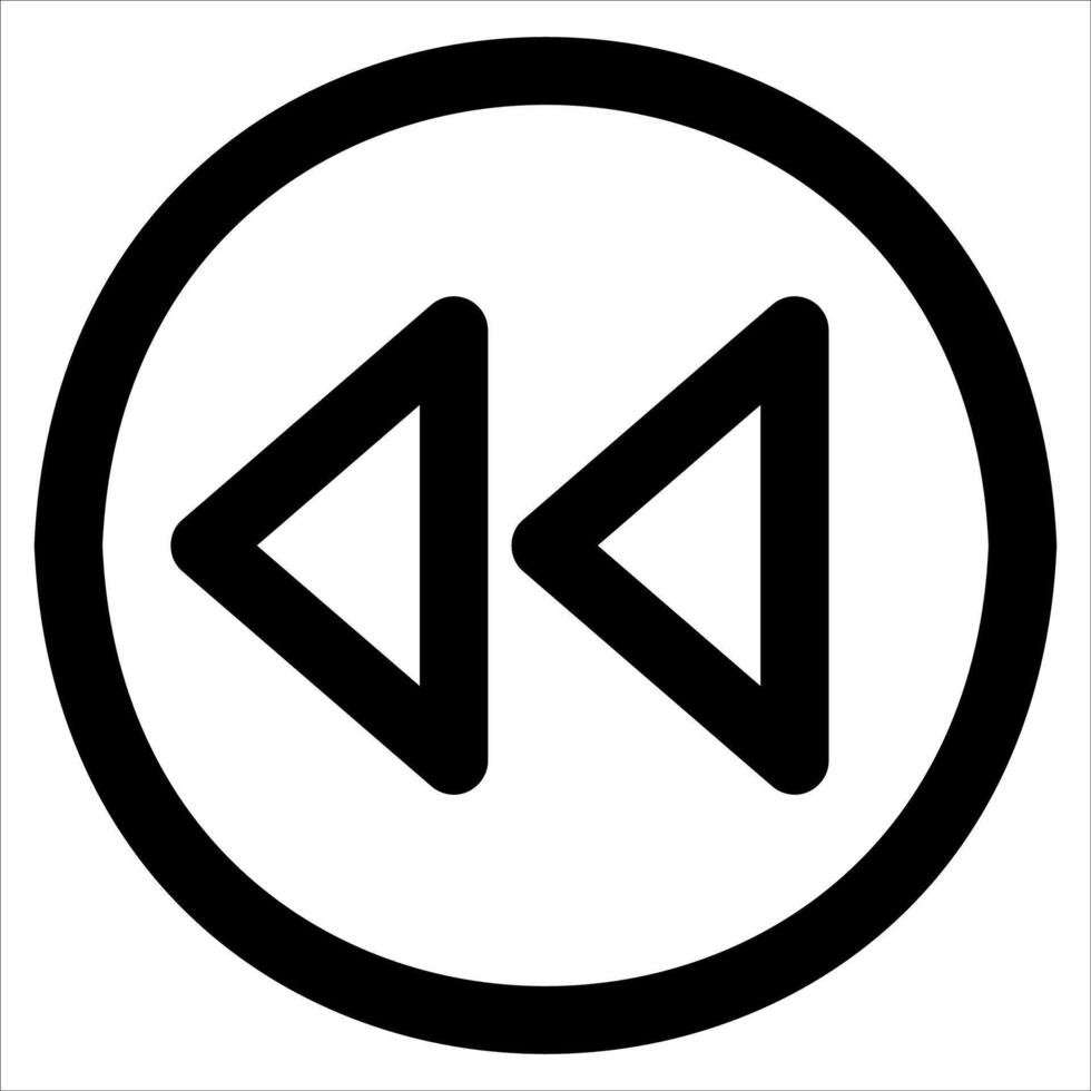 A black and white image of a play button vector