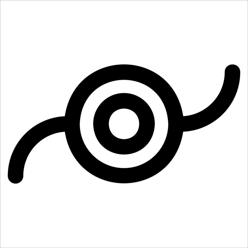 A black and white icon of a spiral vector