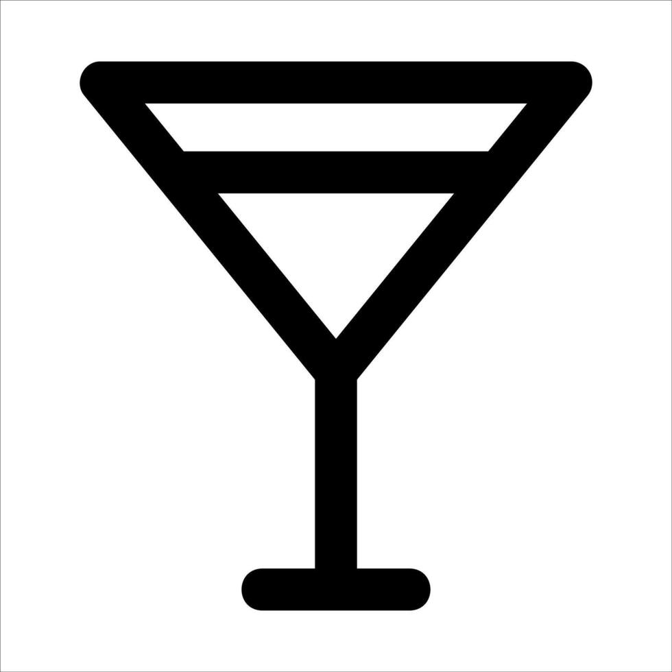 A martini glass icon on a white background vector
