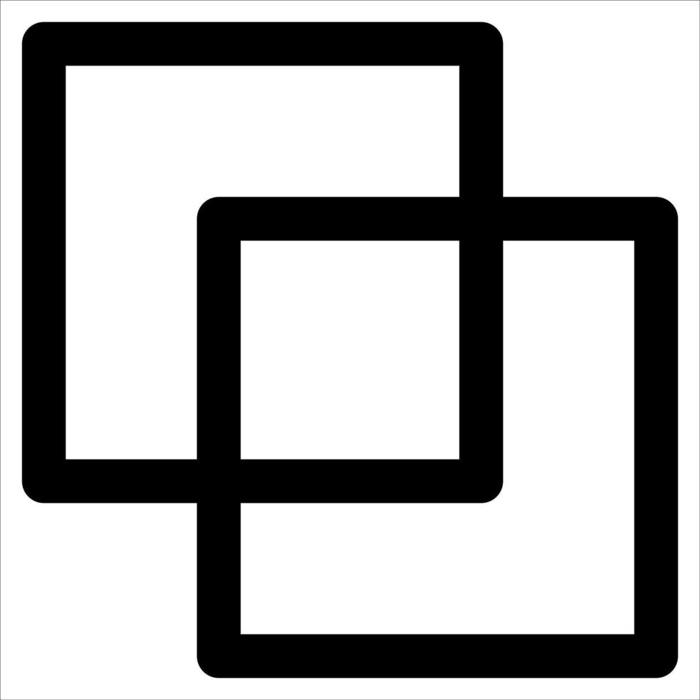 A black and white square icon vector