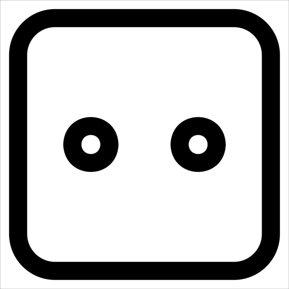 A square icon with two eyes vector
