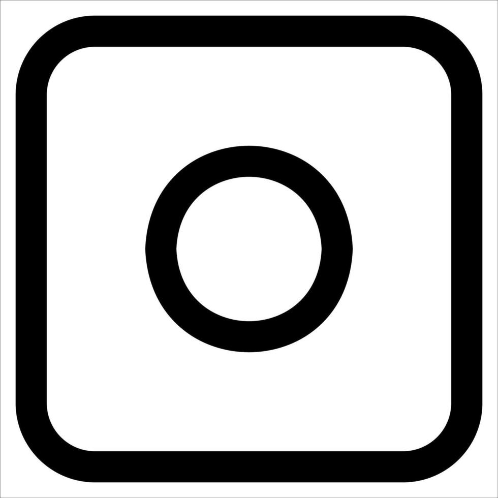 A square with a circle in the center vector