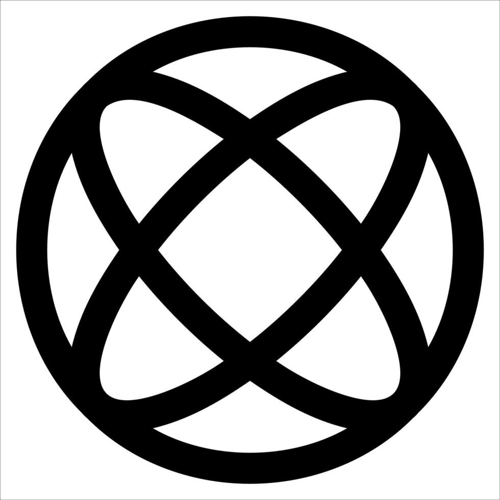 An image of a circle with an infinity symbol vector