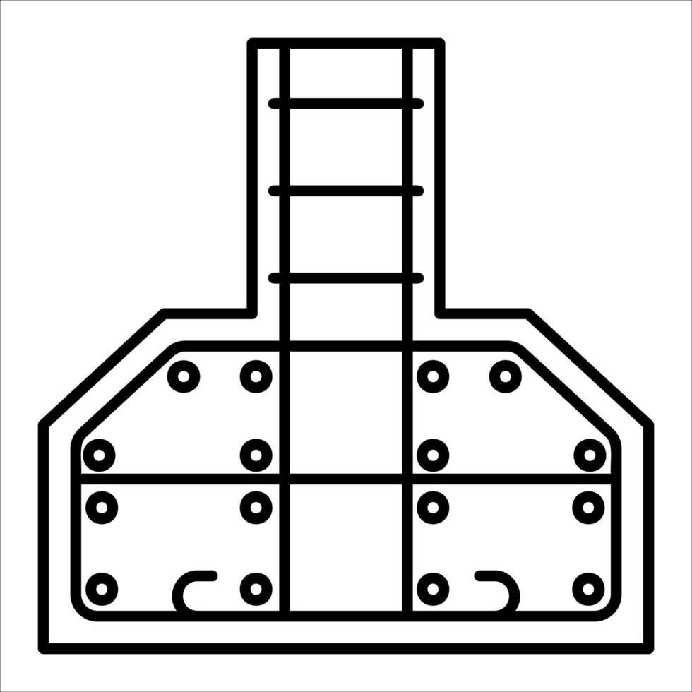 A black and white drawing of a metal box vector