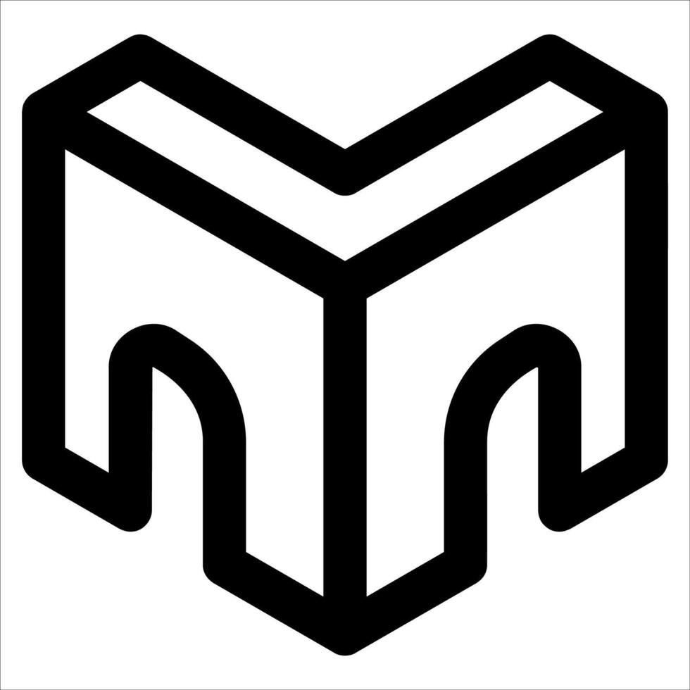 The logo for the m is shown in black and white vector