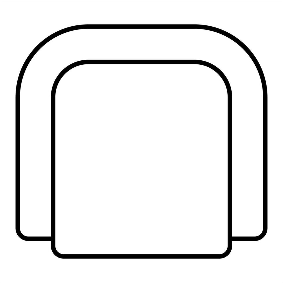 A black and white outline of a chair vector
