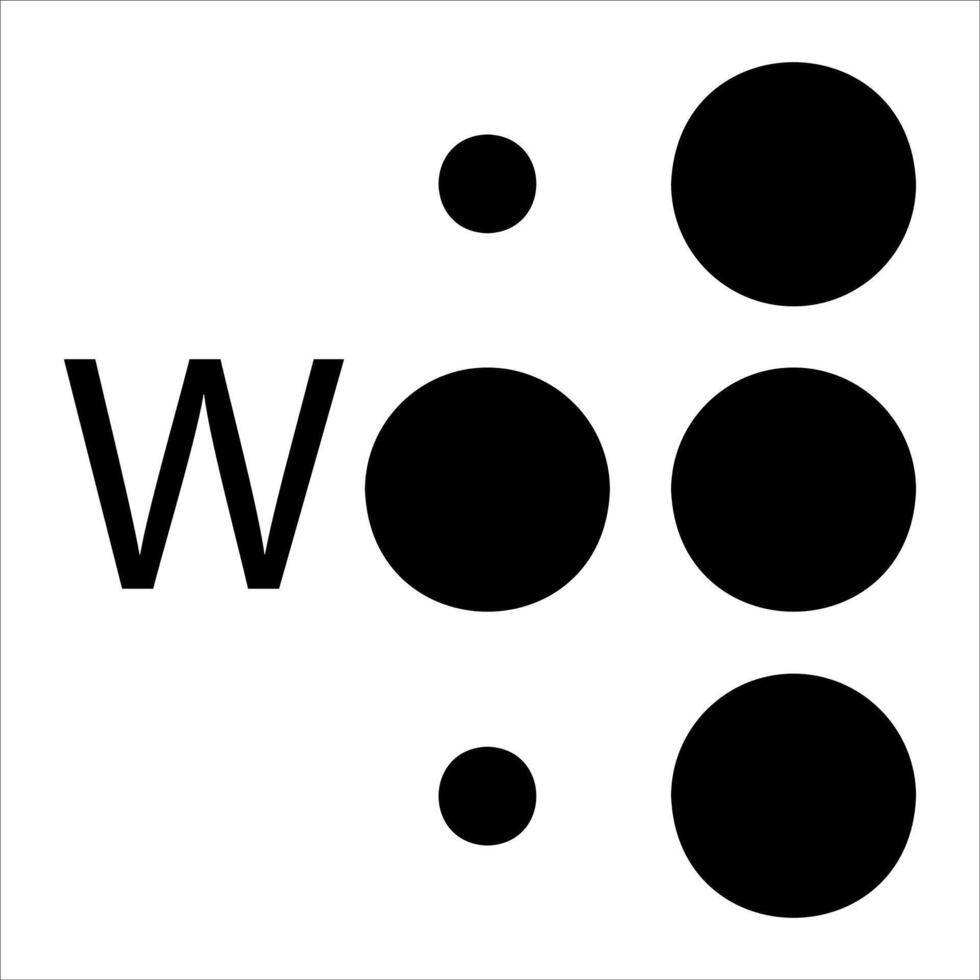 The word wow is surrounded by black dots vector