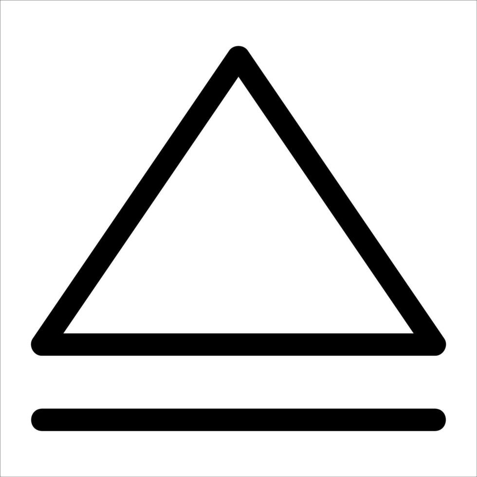 A triangle with a line through it vector