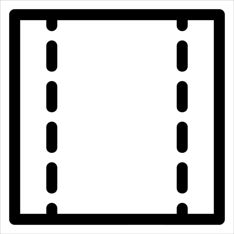A black and white square with a line through it vector