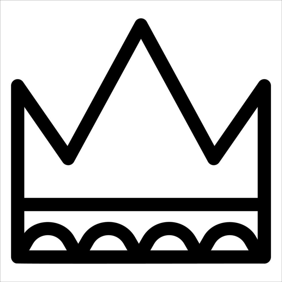 A black and white image of a crown vector