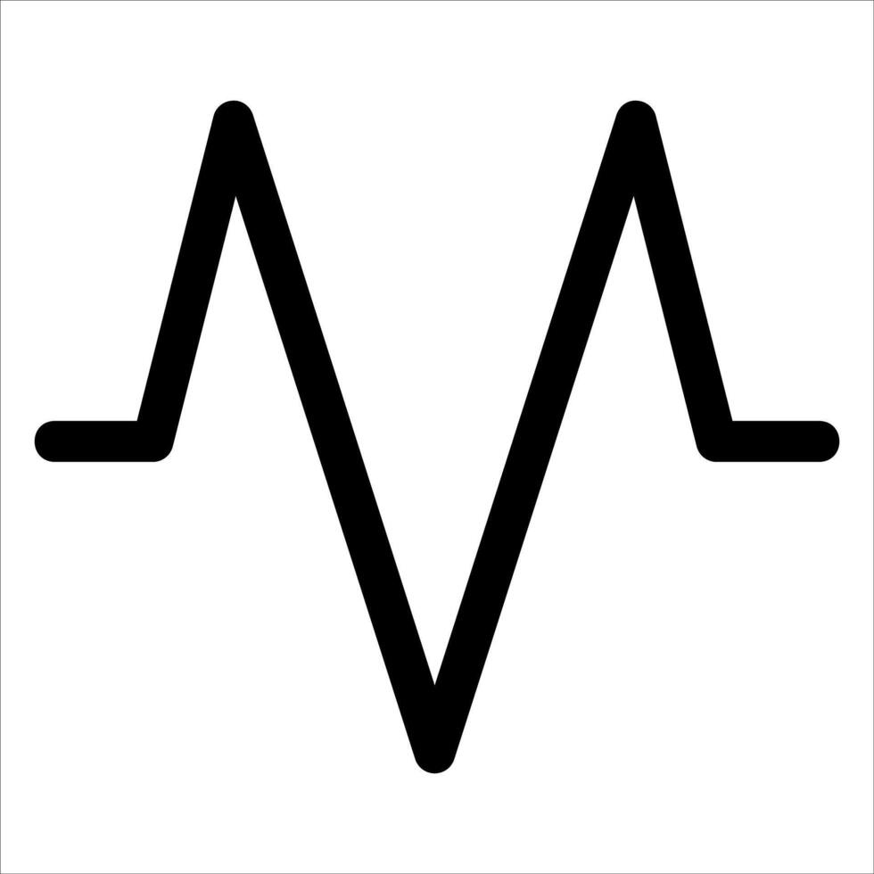 A black and white image of an ecg wave vector