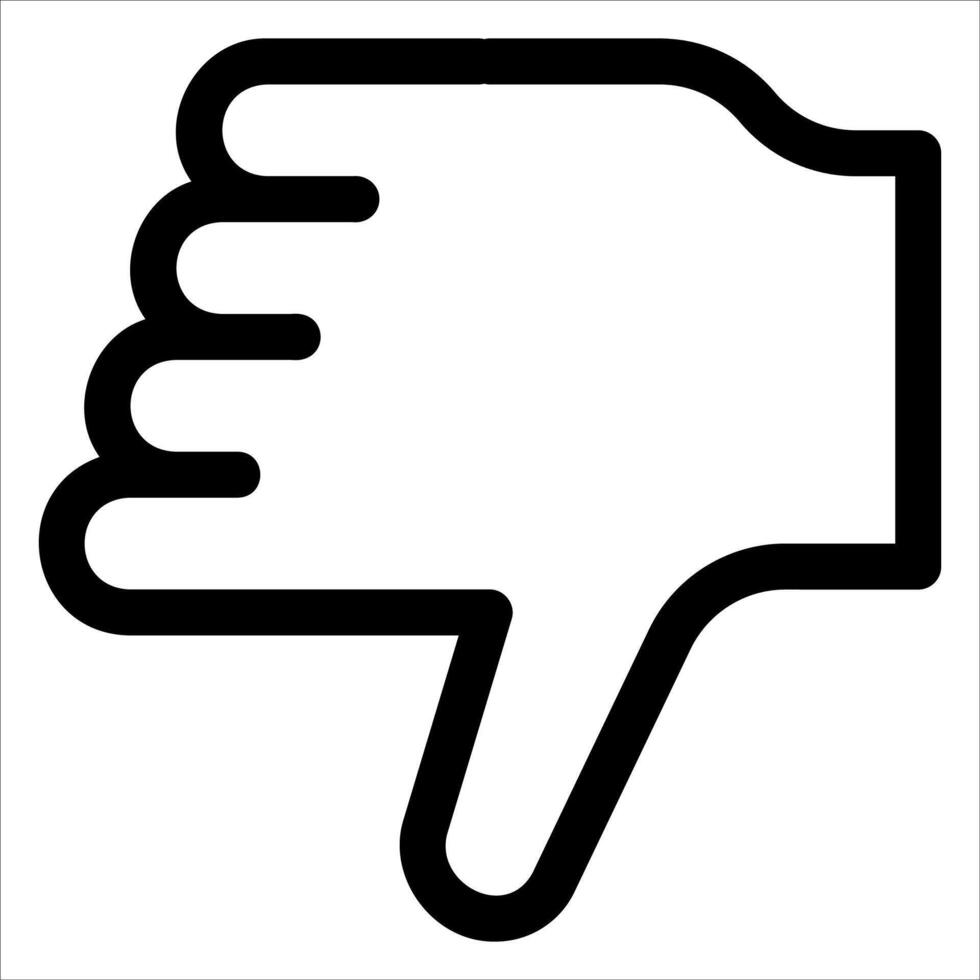 A black and white thumb up sign with a thumb down vector