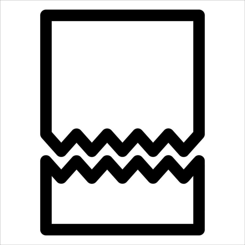 A black and white icon of a box with a wave vector