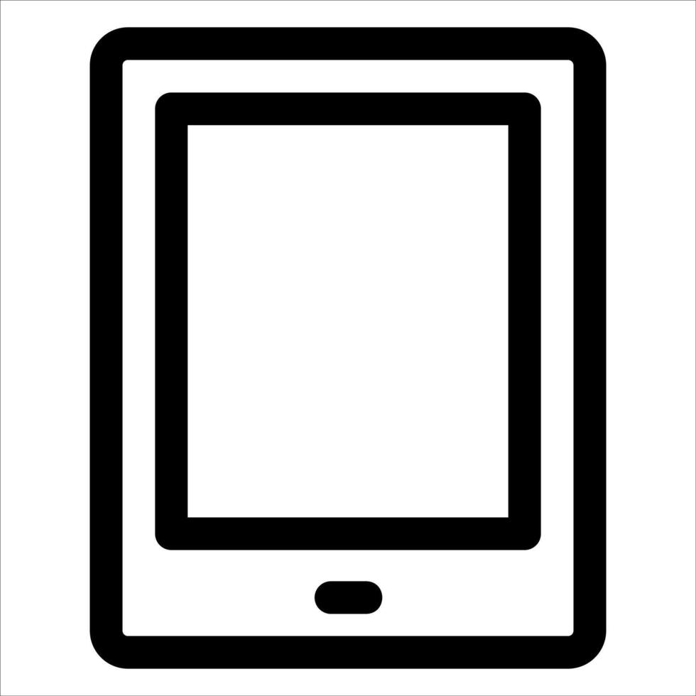 A tablet computer icon on a white background vector