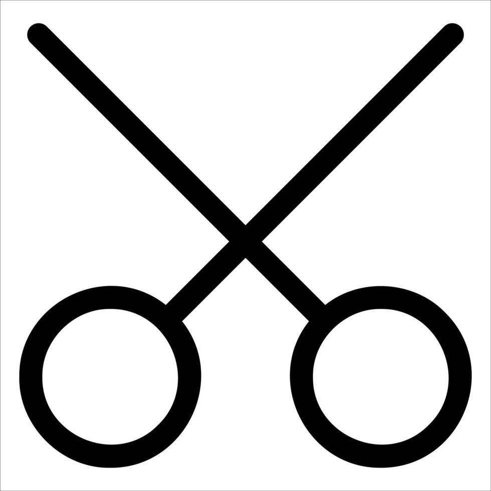 A pair of scissors icon on a white background vector