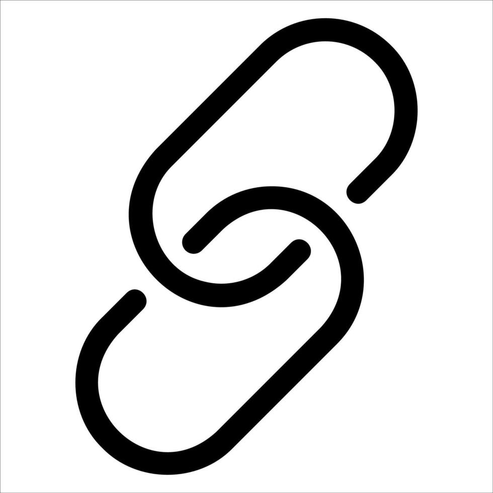 A link icon with a chain in the middle vector