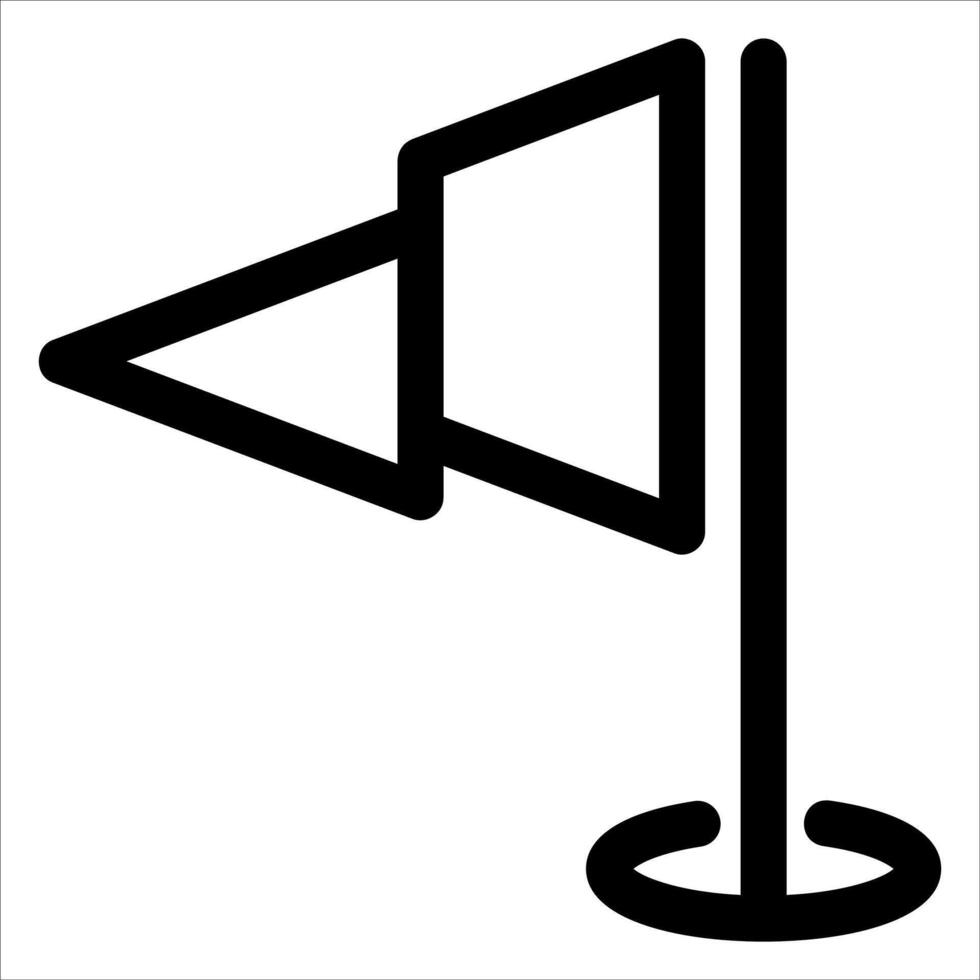 A black and white icon of a flagpole vector