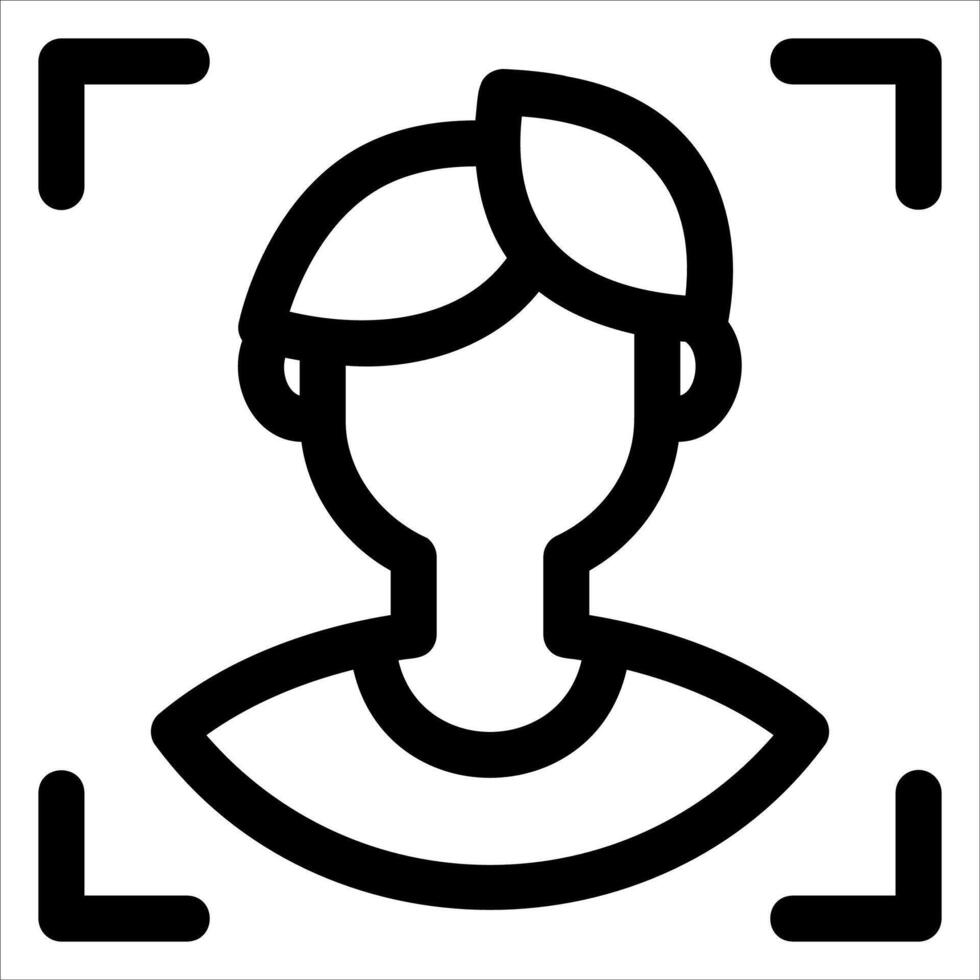 A black and white image of a person's face vector