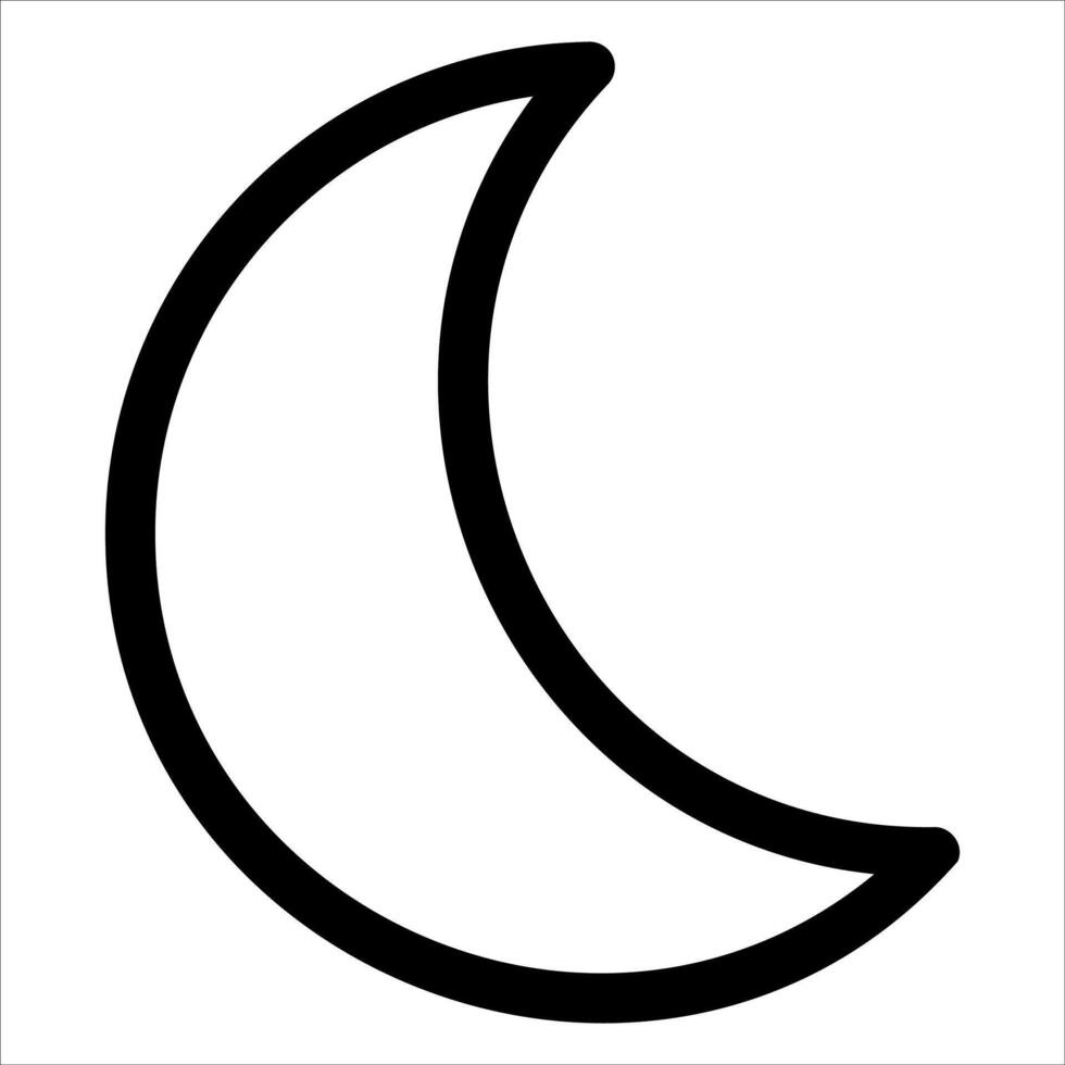 A black and white crescent on a white background vector