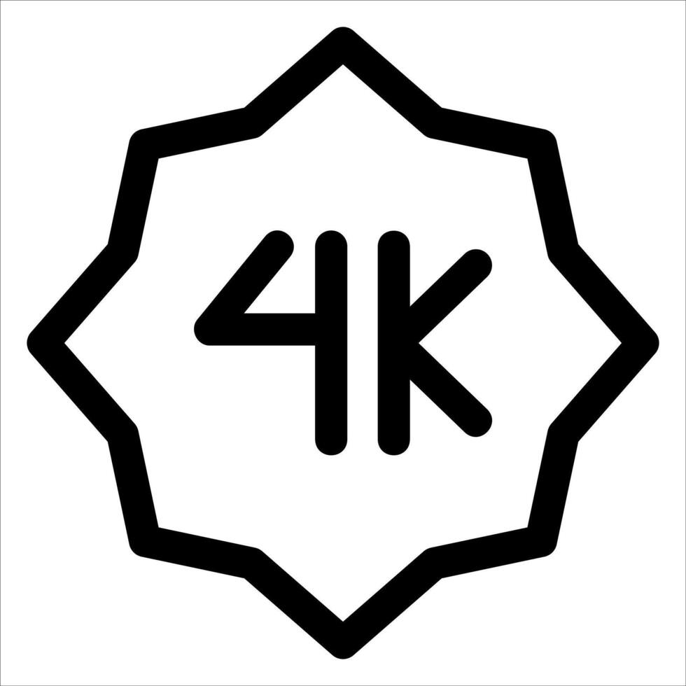 The 4k logo is shown in black and white vector