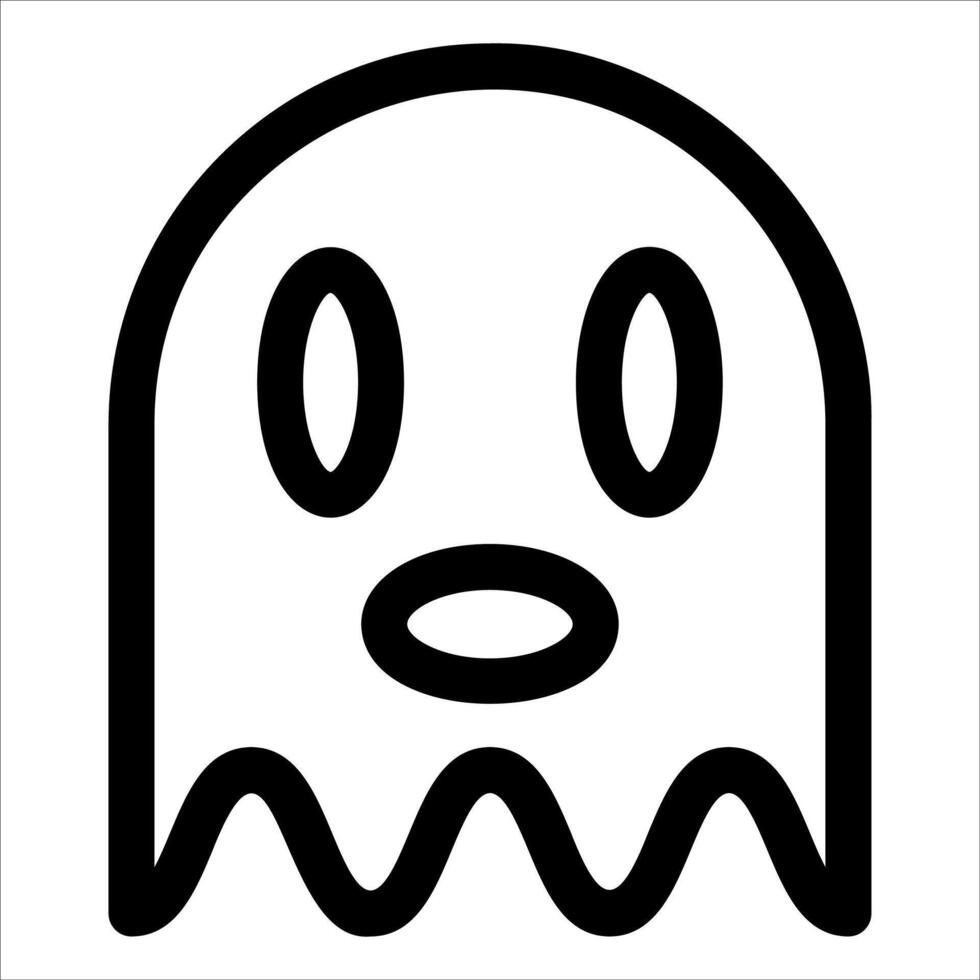 A ghost face icon on a white background vector