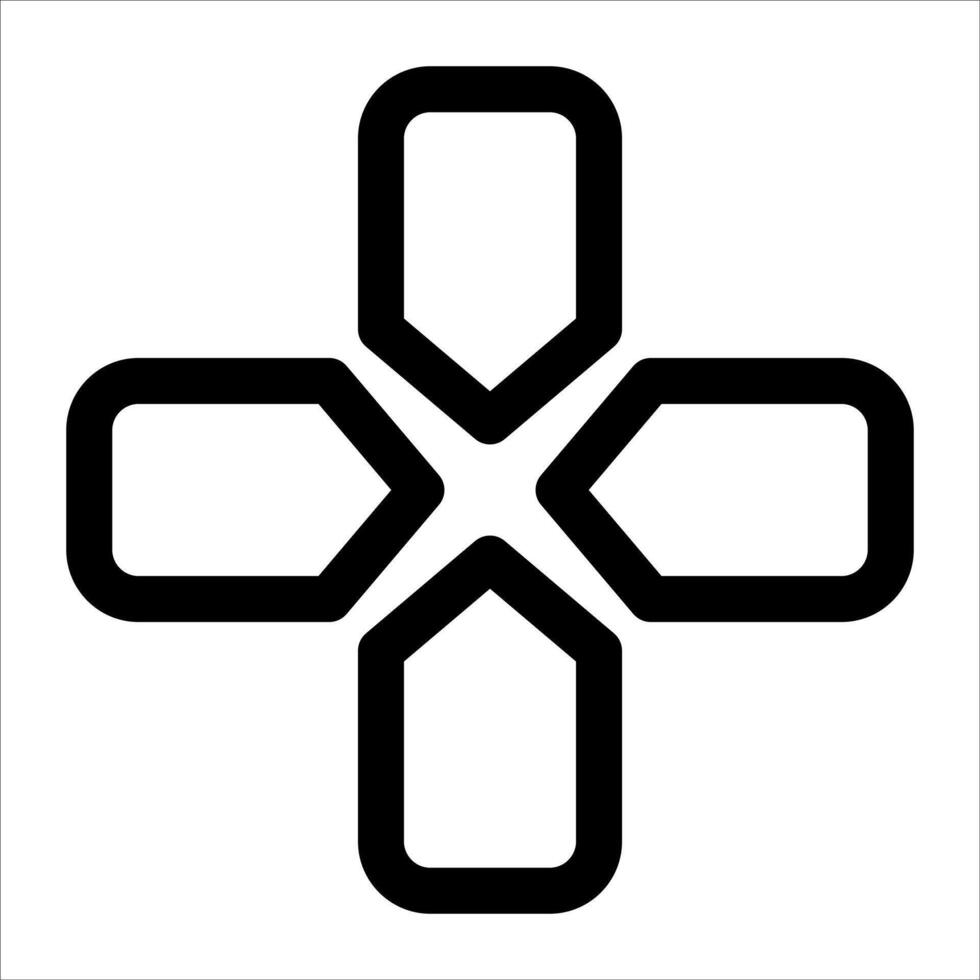 A black and white cross symbol on a white background vector