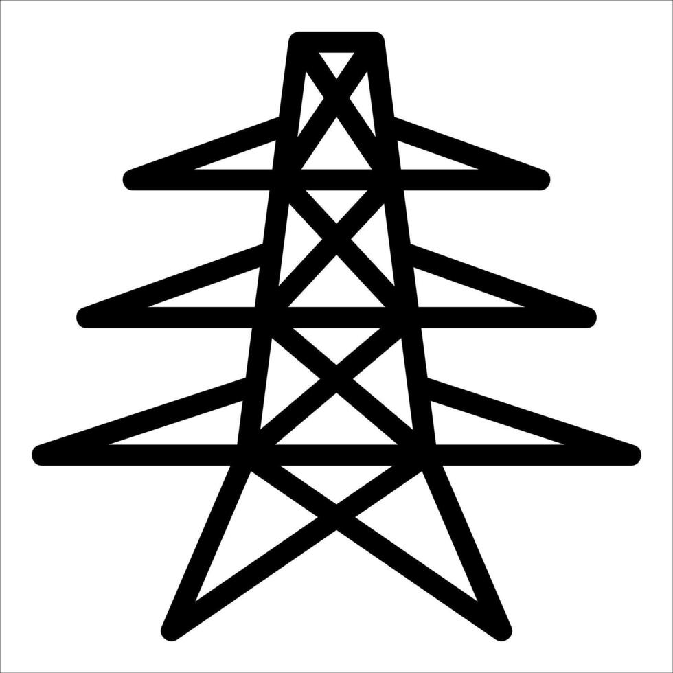 Electricity tower icon illustration vector