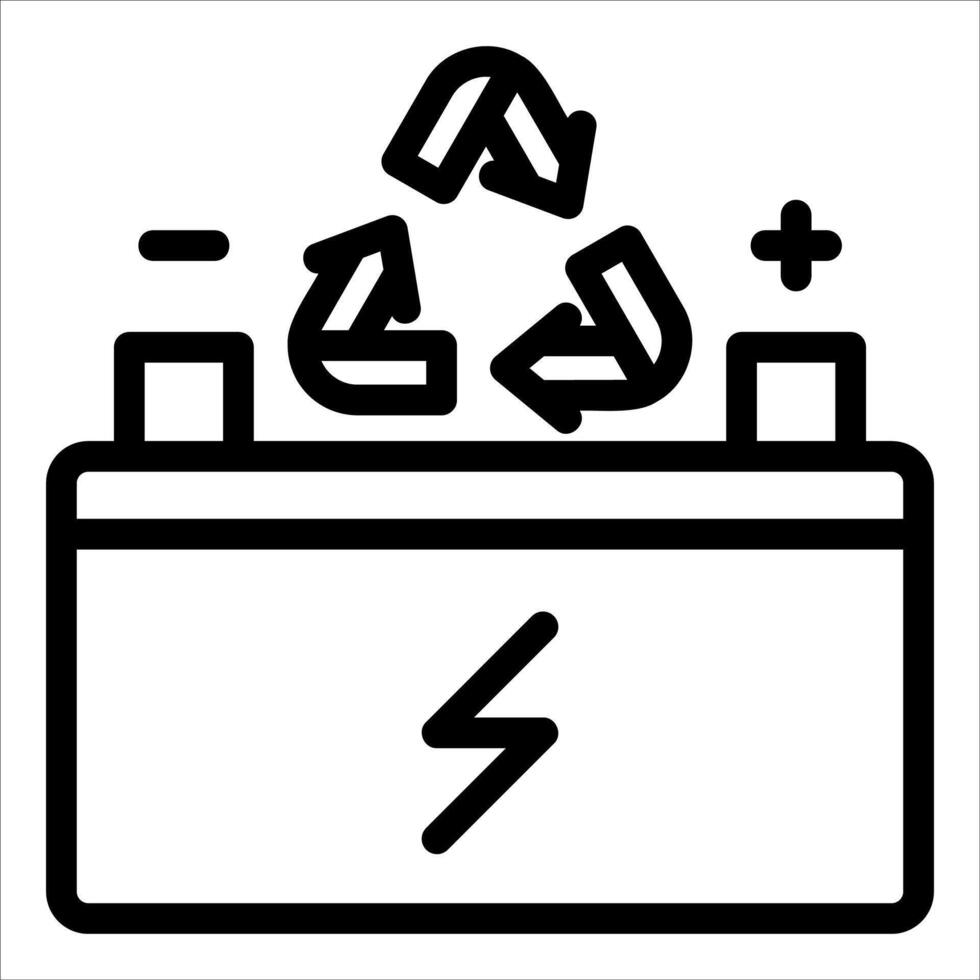 A battery with a recycling symbol on it vector