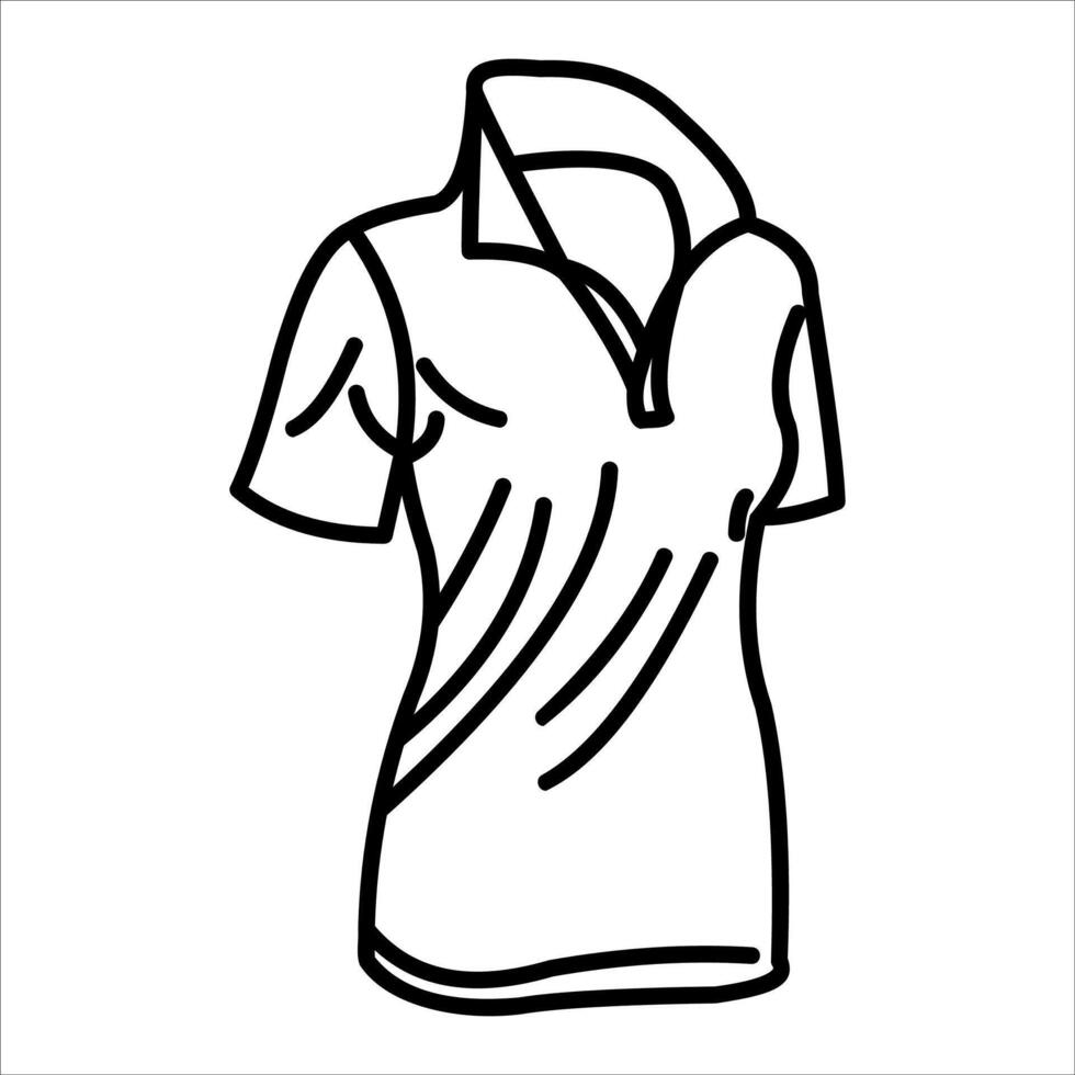 A drawing of a woman's polo shirt vector