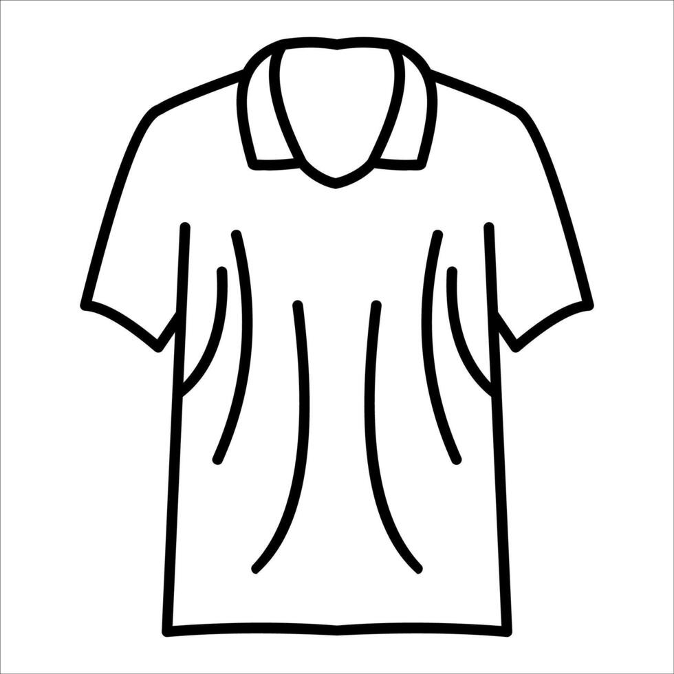A shirt outline on a white background vector