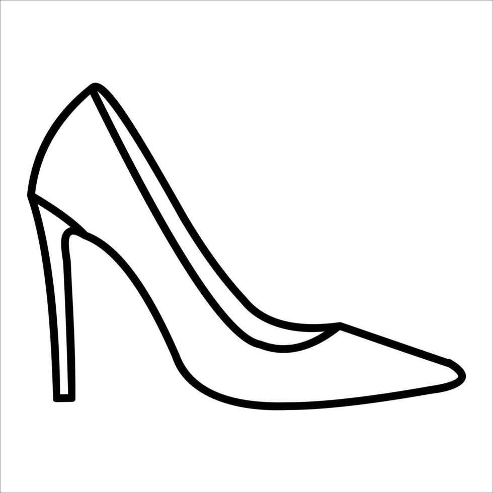 High heel shoe icon vector