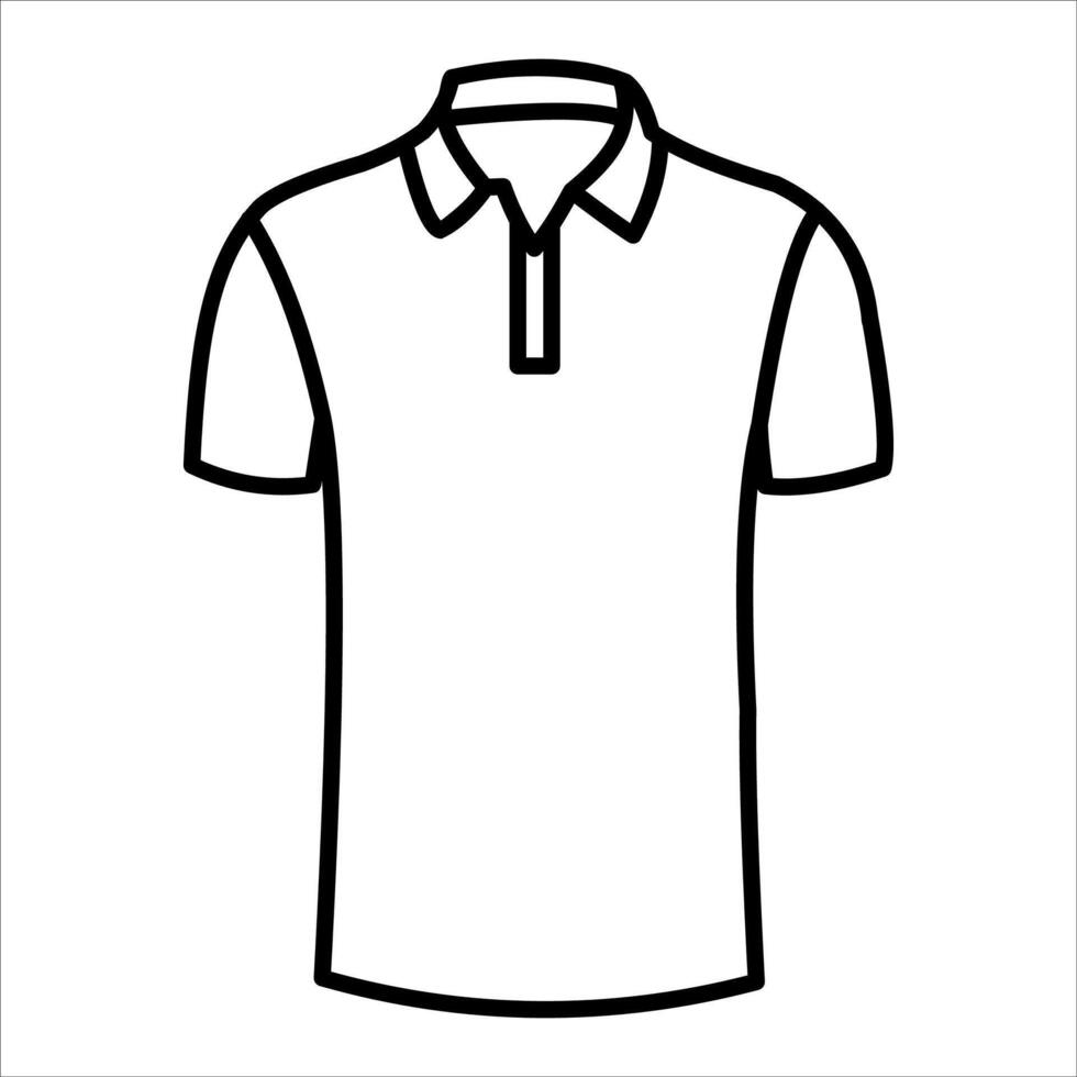 A polo shirt outline on a white background vector