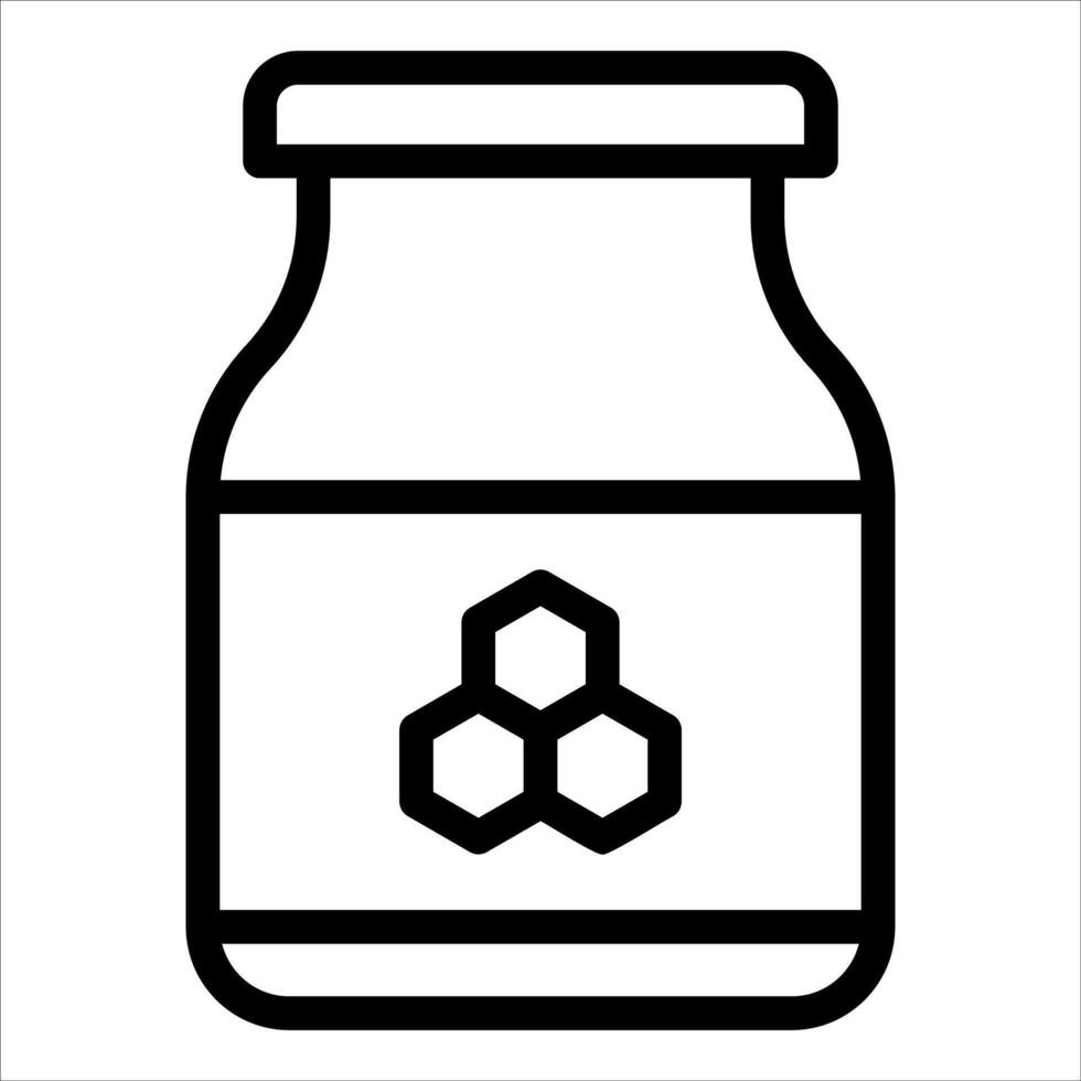 A jar of honey icon on a white background vector