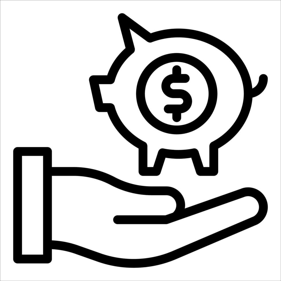 Piggy bank icon vector