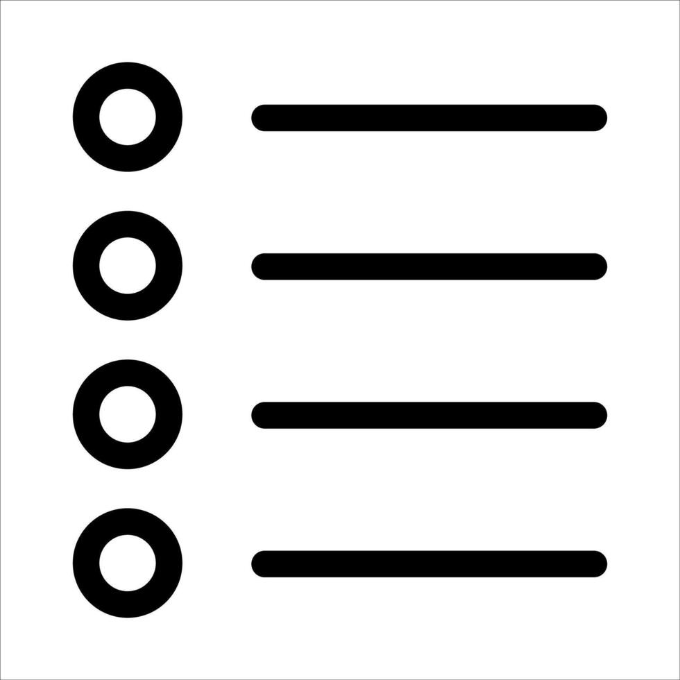 A check box with three lines on it vector