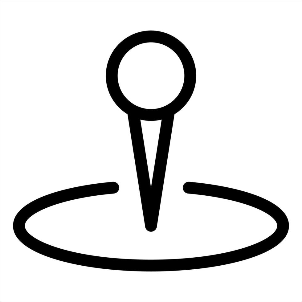 A pin on a map icon on a white background vector