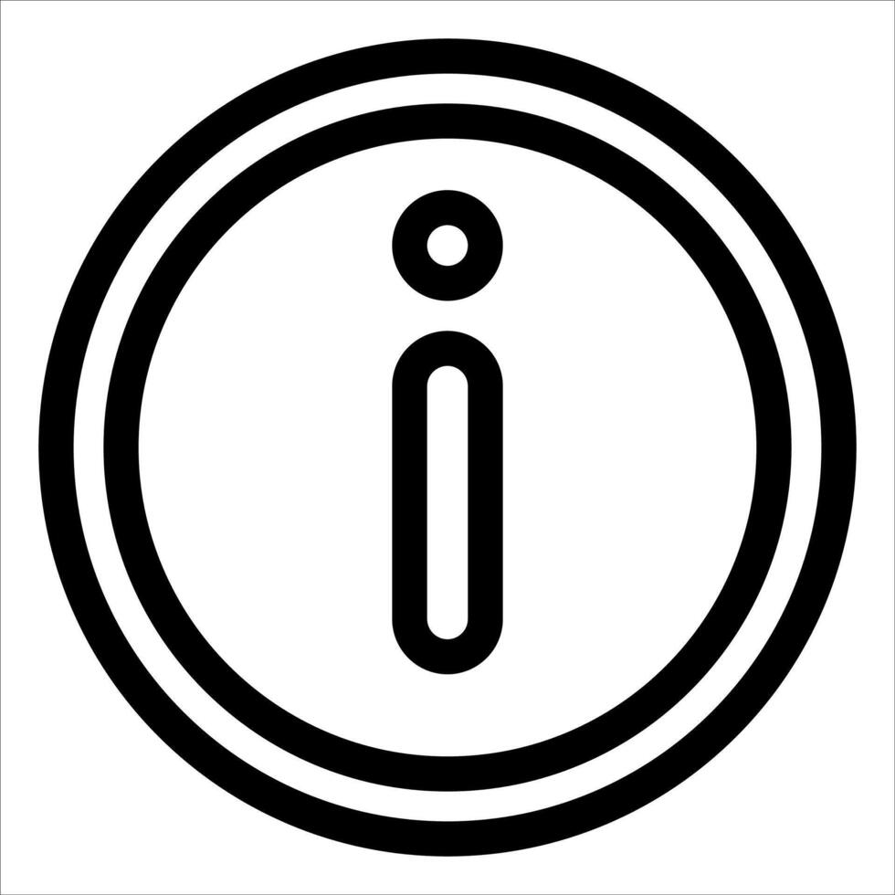 An icon of the letter i in a circle vector