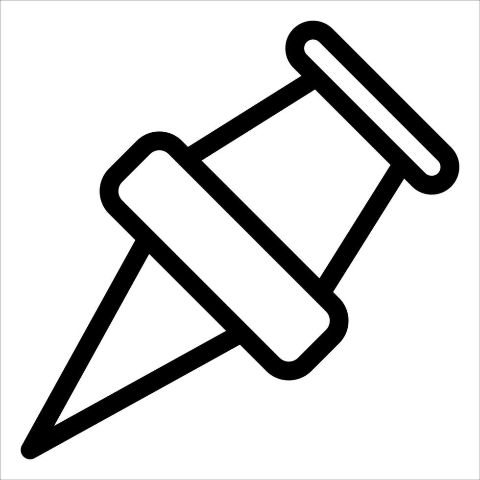 A pin icon on a white background vector