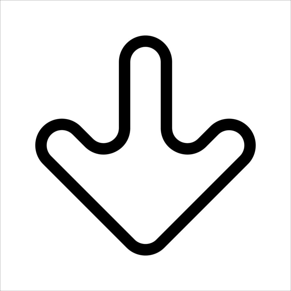 Down arrow icon illustration vector
