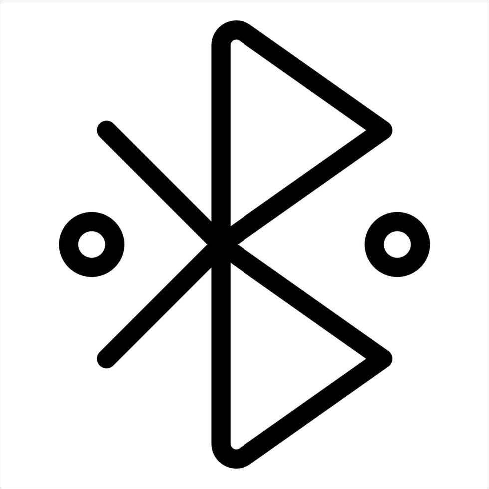 A black and white symbol with a small arrow vector