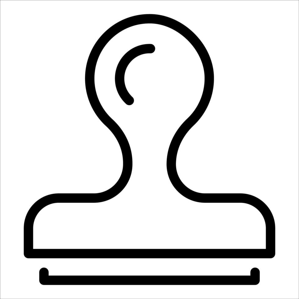 A black and white icon of a stamp vector