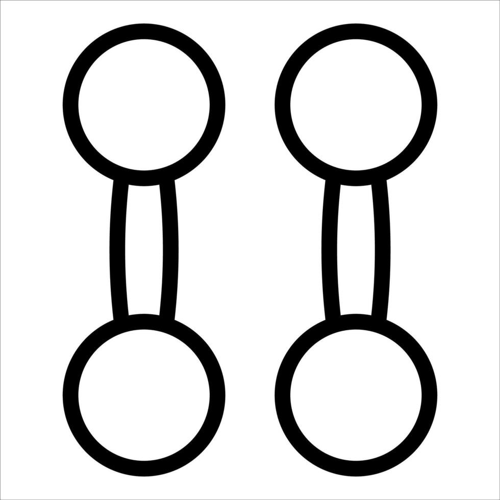 Two circles with two circles on each side vector