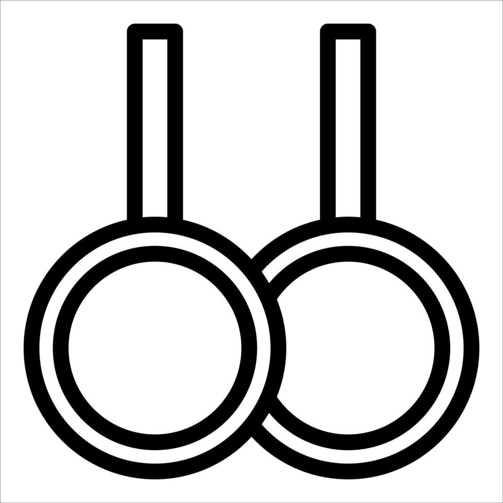 Two black and white icons of two rings vector