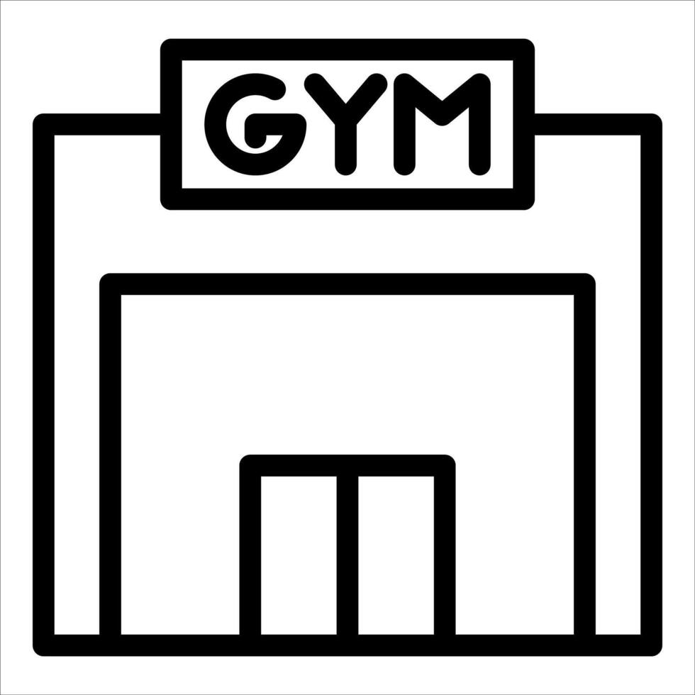 Gym line icon illustration vector