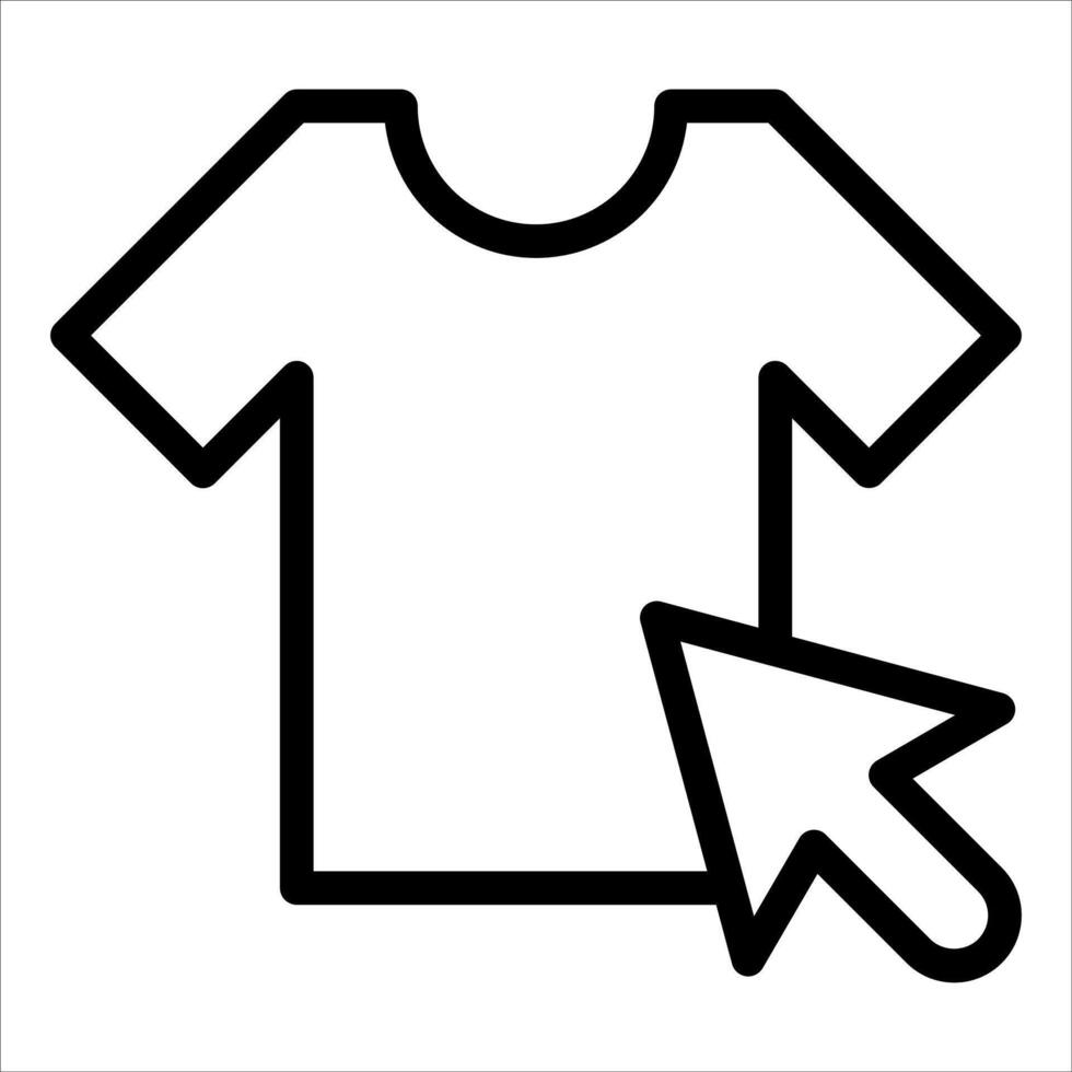 A t - shirt with a mouse pointing to it vector