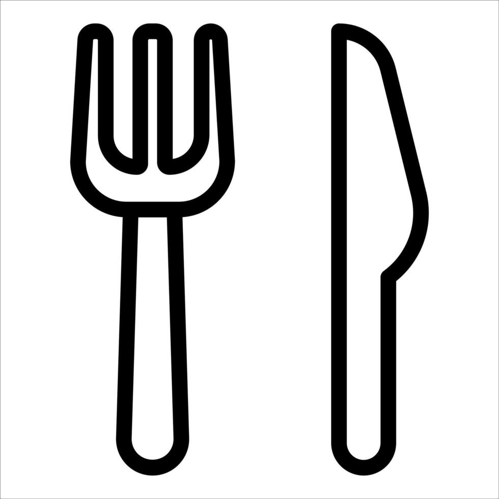 Fork and knife icon illustration vector