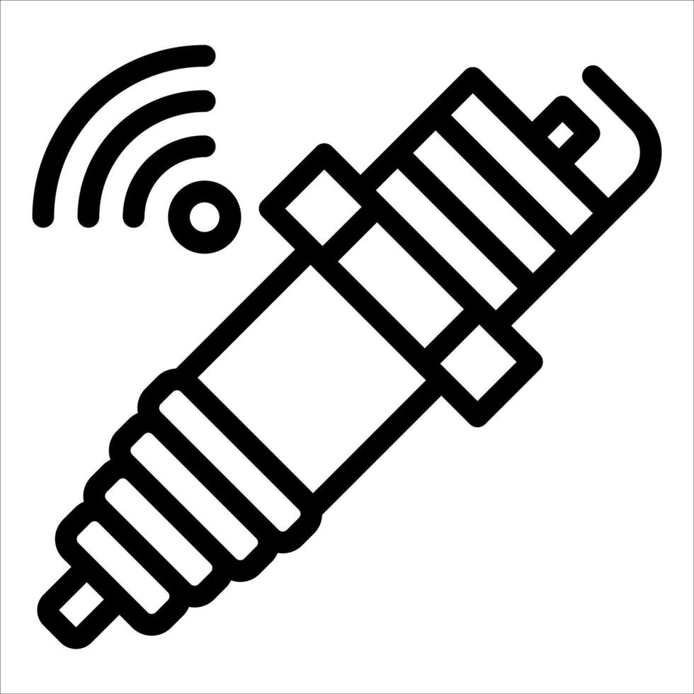 A spark plug with a wifi symbol on it vector