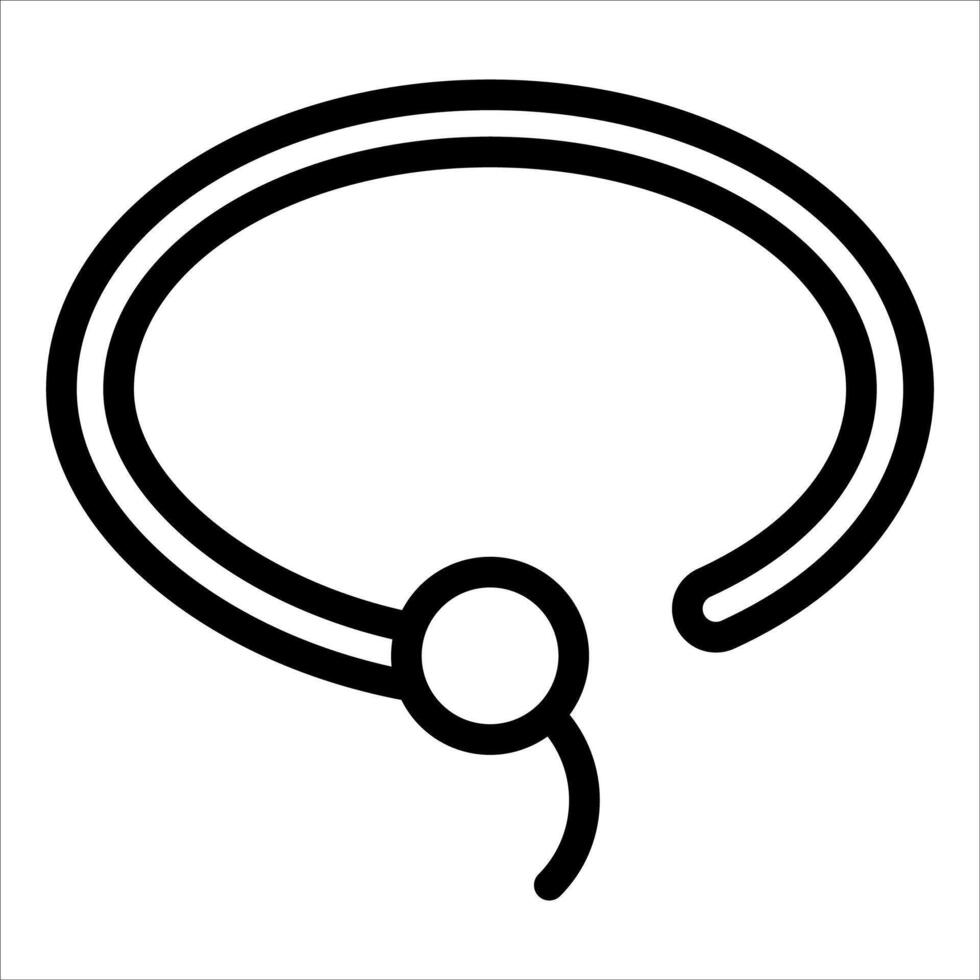 A black and white drawing of a speech bubble vector