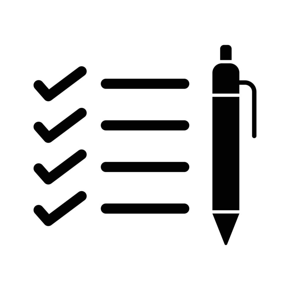 checklist with pencil icon set. Order icons collection. sign. vector